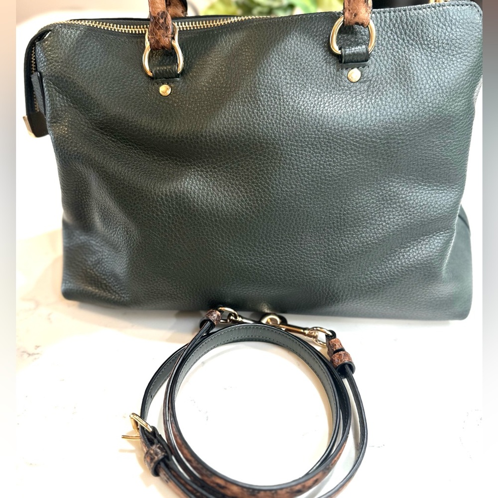 Coach Emma Satchel in Green Python - Picture 3 of 4